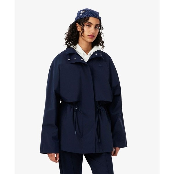 ラコステ（LACOSTE）/撥水 防風 ワッシャー加工 オーバーサイズ ワイドスリーブ スタンドジャケット