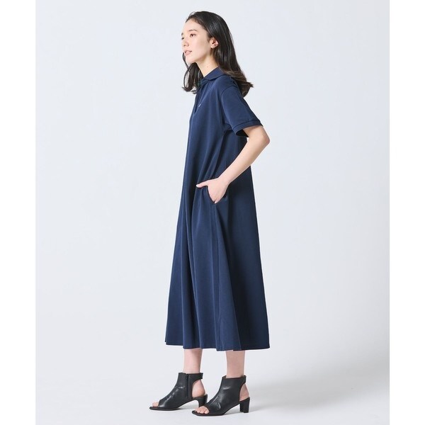 ラコステ（LACOSTE）/スキッパーネックポロドレス / マキシ丈フレア