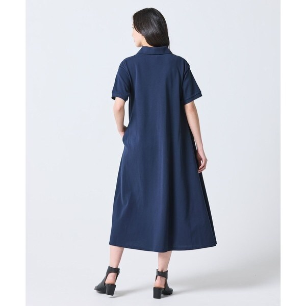 ラコステ（LACOSTE）/スキッパーネックポロドレス / マキシ丈フレア