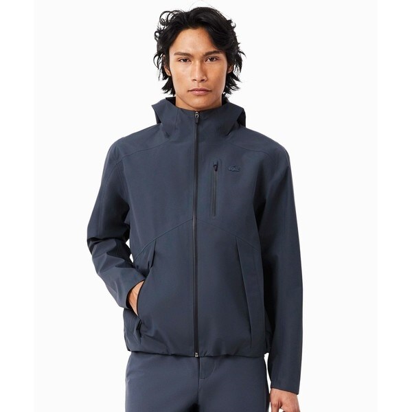 ラコステ（LACOSTE）/撥水 防風 透湿 3レイヤー 止水ジップ 軽量フーデッドジャケット