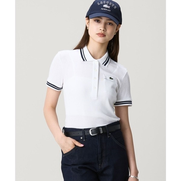 ラコステ（LACOSTE）/フランスメイド ナローリブニット スリムフィットポロシャツ