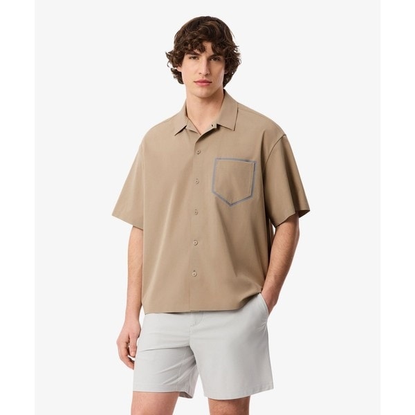 ラコステ（LACOSTE）/撥水防風ストレッチオープンカラーシャツ