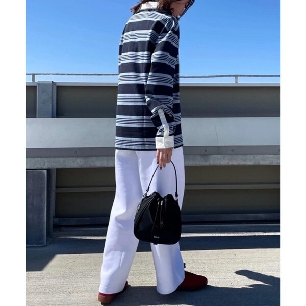 ラコステ（LACOSTE）/ボーダーラグビー鹿の子地ポロシャツ_5