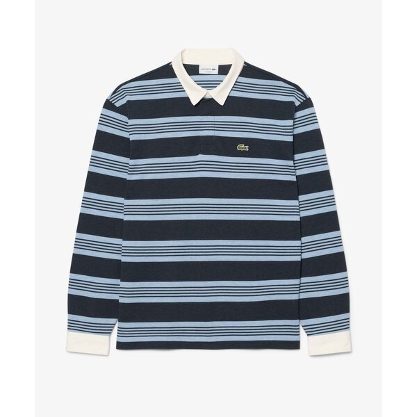 ラコステ（LACOSTE）/ボーダーラグビー鹿の子地ポロシャツ_9