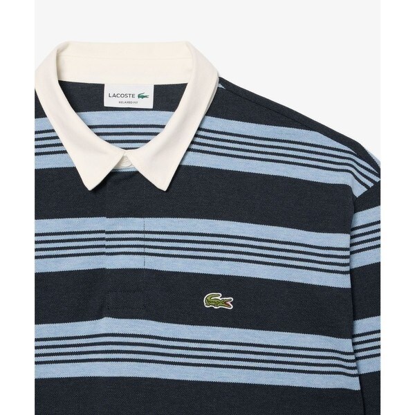 ラコステ（LACOSTE）/ボーダーラグビー鹿の子地ポロシャツ_10