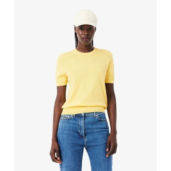 ラコステ（LACOSTE）/シームレス3Dニット半袖セーター