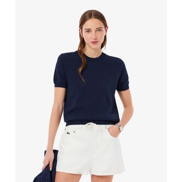 ラコステ（LACOSTE）/シームレス3Dニット半袖セーター_1