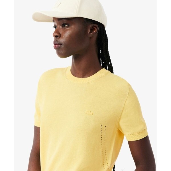 ラコステ（LACOSTE）/シームレス3Dニット半袖セーター_2
