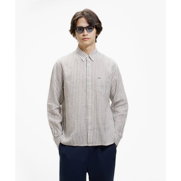 ラコステ（LACOSTE）/リネンストライプシャツ