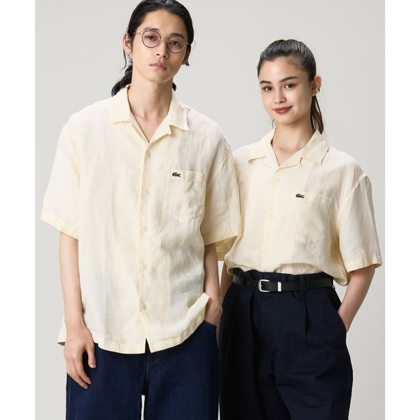 ラコステ（LACOSTE）/オーバーサイズ リネンオープンカラーシャツ