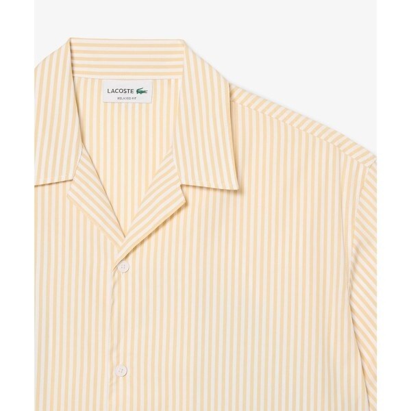 【NEW】ラコステ（LACOSTE）/ストライプ&ワニグラフィック オープンカラーシャツ_7