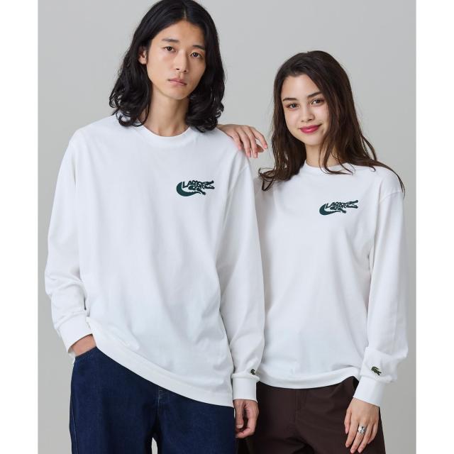 ラコステ（LACOSTE）/ネーム&ワニロゴグラフィック長袖Tシャツ