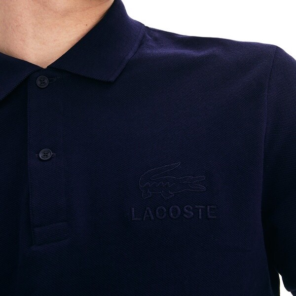 ラコステ（LACOSTE）/プレミアムコットン鹿の子地ワントーンポロの通販
