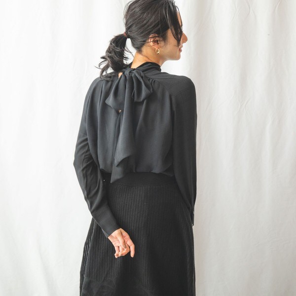 ナラカミーチェ/2WAYシャドーチェックボウタイブラウスの通販はau