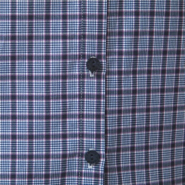 ナラカミーチェ（NARACAMICIE）/チェックスタンドカラー半袖シャツの