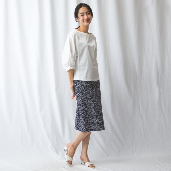 ナラカミーチェ/コットンストレッチボートネックブラウスの通販はau