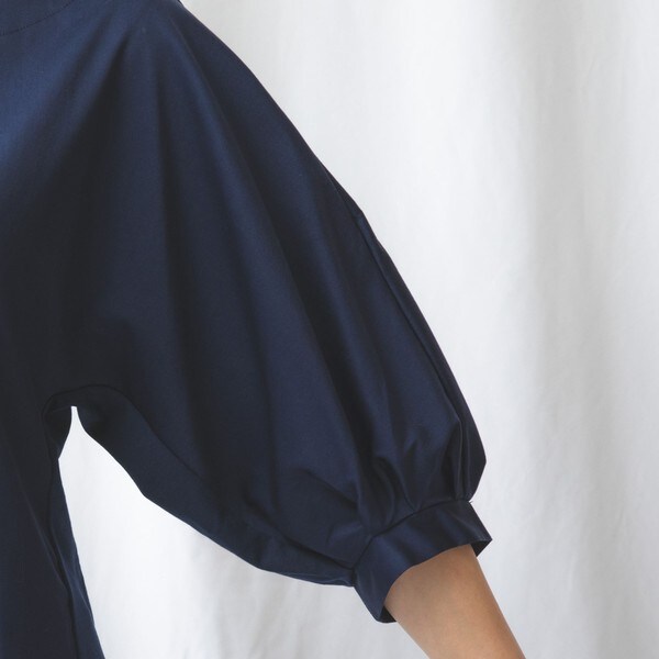 ナラカミーチェ/コットンストレッチボートネックブラウス