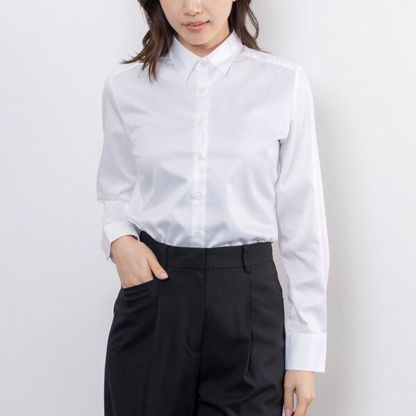 ナラカミーチェ（NARACAMICIE）/コットンツイル長袖シャツ ブラウス 