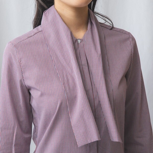 ナラカミーチェ（NARACAMICIE）/マイクロチェックボウタイシャツ