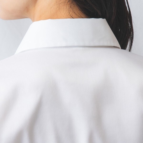 ナラカミーチェ（NARACAMICIE）/コットンツイル衿付きフリルブラウス