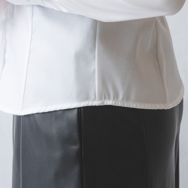 ナラカミーチェ（NARACAMICIE）/コットンツイル衿付きフリルブラウス