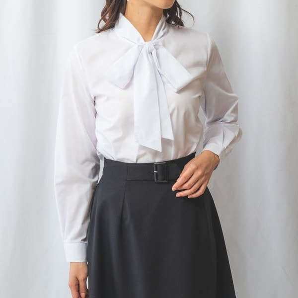 ナラカミーチェ（NARACAMICIE）/ホワイトスタンドボウタイブラウスの通販は