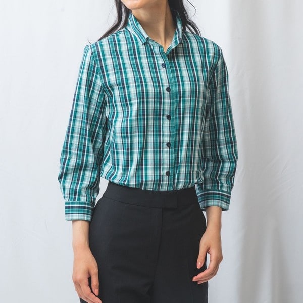 ナラカミーチェ（NARACAMICIE）/チェック七分袖シャツ