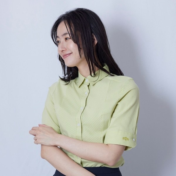 ナラカミーチェ（NARACAMICIE）/ストレッチストライプ半袖シャツの通販