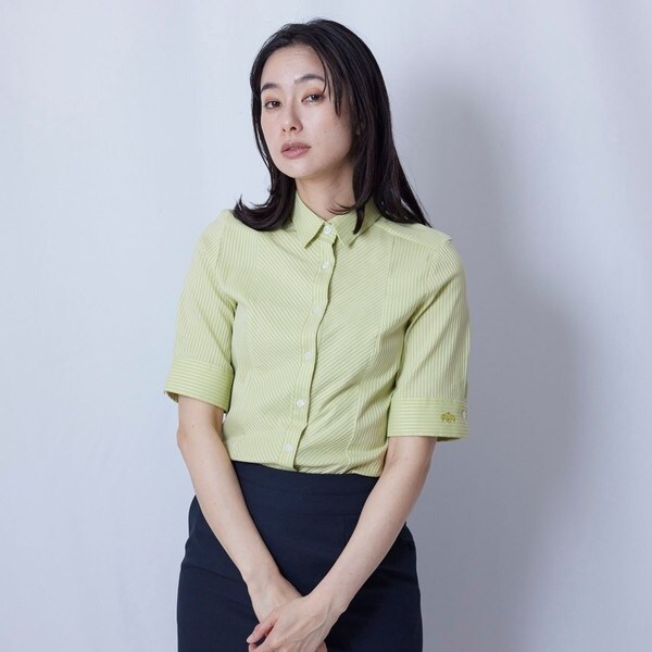 ナラカミーチェ（NARACAMICIE）/ストレッチストライプ半袖シャツの通販