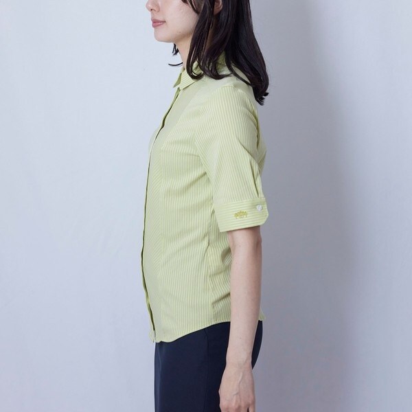 ナラカミーチェ（NARACAMICIE）/ストレッチストライプ半袖シャツの通販