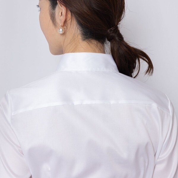 ナラカミーチェ（NARACAMICIE）/コットンツイルフロントレース長袖シャツ ナラカミーチェ（NARACAMICIE）/コットンツイルフロントレース長袖