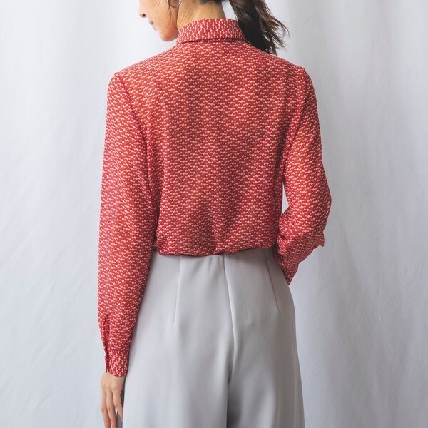 ナラカミーチェ（NARACAMICIE）/セミサークル幾何ボウタイ付きブラウス