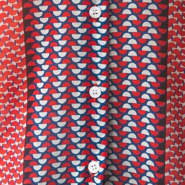 ナラカミーチェ（NARACAMICIE）/セミサークル幾何ボウタイ付きブラウス