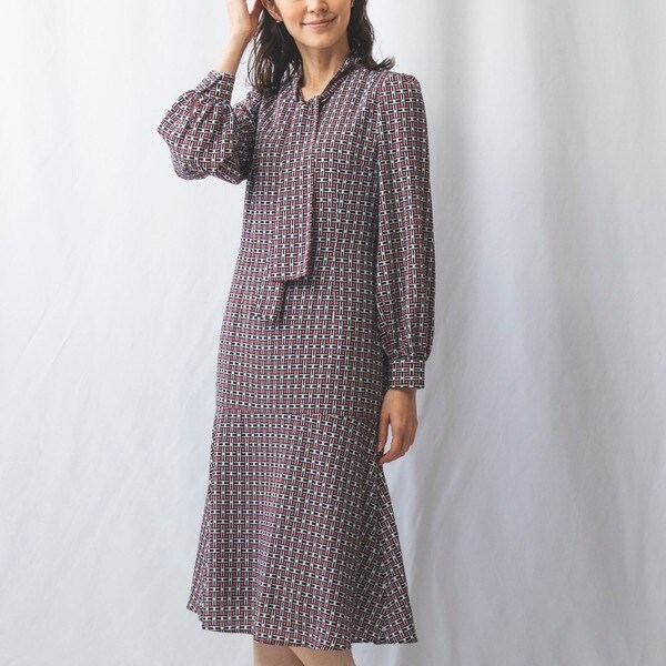 ナラカミーチェ（NARACAMICIE）/【NARACAMICIE】幾何柄マーメイドラインワンピース