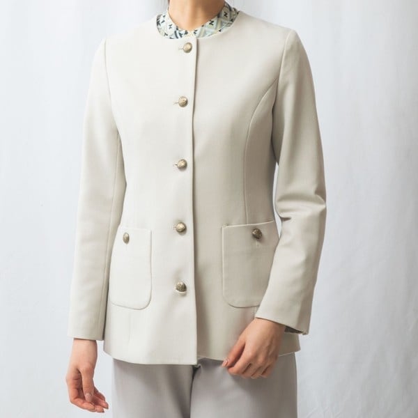 ナラカミーチェ（NARACAMICIE）/【NARACAMICIE】【セットアップスーツ対応】サージストレッチノーカラージャケット