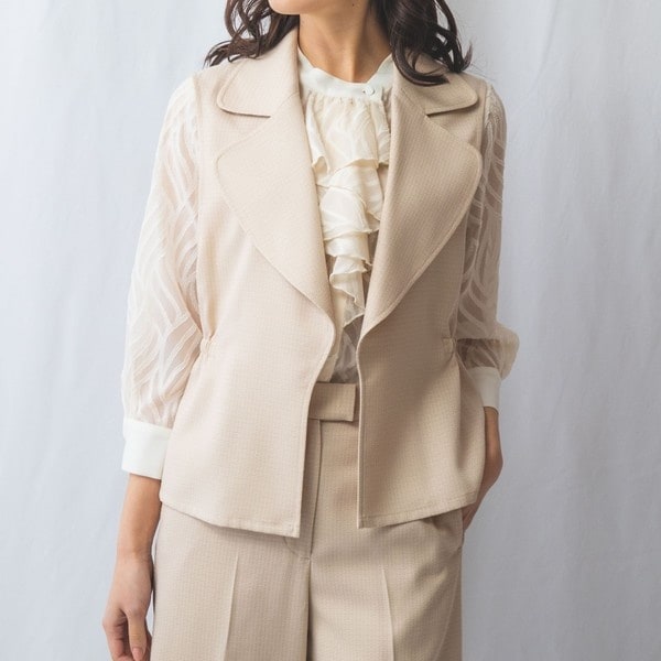 ナラカミーチェ（NARACAMICIE）/【NARACAMICIE】【セットアップスーツ対応】カラーツイードトレンチジレ