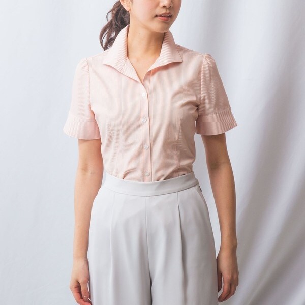 ナラカミーチェ（NARACAMICIE）/【NARACAMICIE】サッカーストライプ半袖シャツ