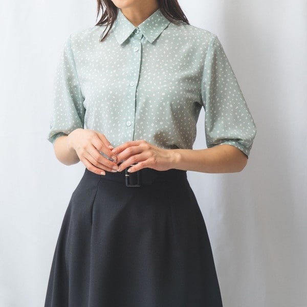 ナラカミーチェ（NARACAMICIE）/【NARACAMICIE】ストーンプリント半袖ブラウス