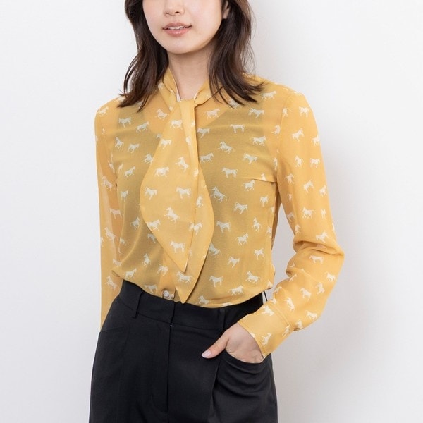 ナラカミーチェ（NARACAMICIE）/【NARACAMICIE】ホースプリントボウタイ長袖ブラウス