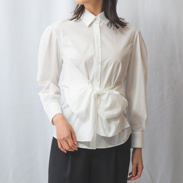 ナラカミーチェ（NARACAMICIE）/【NARACAMICIE】ブロードアシメウエスト長袖シャツ