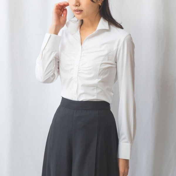 ナラカミーチェ（NARACAMICIE）/【NARACAMICIE】ストライプスタンドカラー長袖ブラウスの通販は