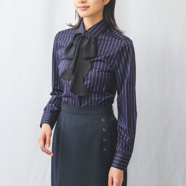 NARACAMICE フリル付きシースルー長袖シャツ