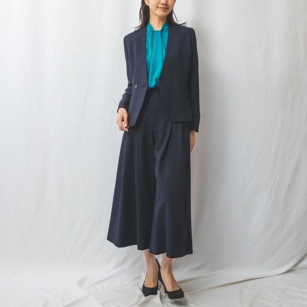 ナラカミーチェ（NARACAMICIE）/【NARACAMICIE】【セットアップスーツ対応】ダブルブレストノーカラージャケット