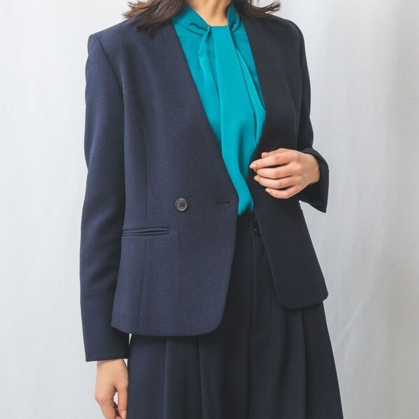 ナラカミーチェ（NARACAMICIE）/【NARACAMICIE】【セットアップスーツ対応】ダブルブレストノーカラージャケット