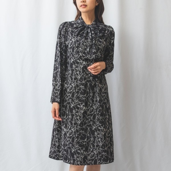 ナラカミーチェ（NARACAMICIE）/【NARACAMICIE】洋ナシ線描きプリントワンピース