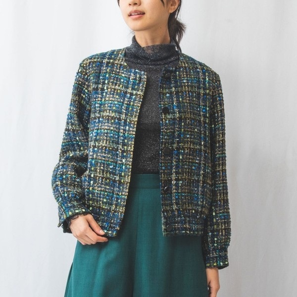 ナラカミーチェ（NARACAMICIE）/【NARACAMICIE】ラメツィードブルゾン