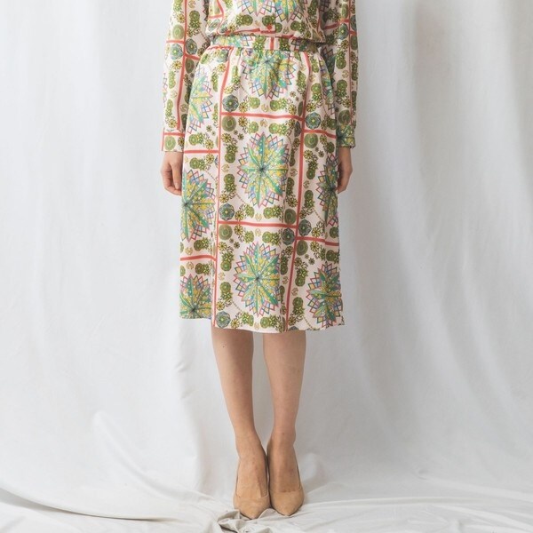 ナラカミーチェ（NARACAMICIE）/【NARACAMICIE】【セットアップ対応】天体柄ミディスカート