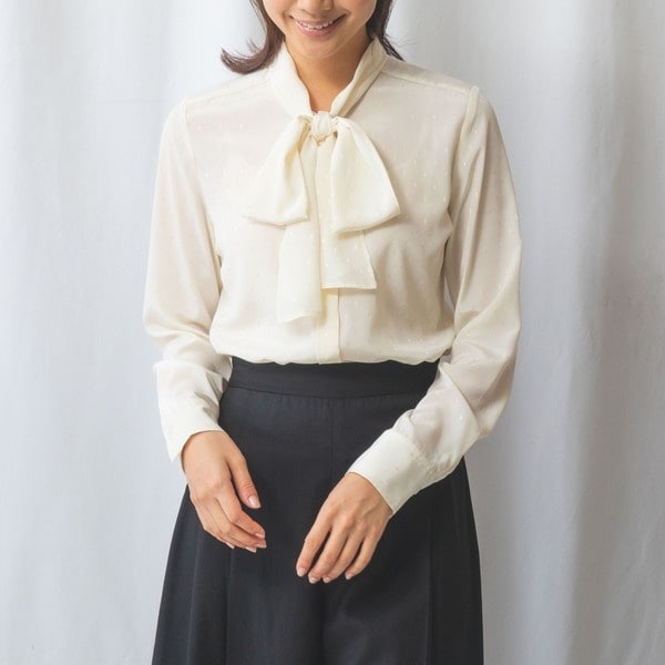 ナラカミーチェ（NARACAMICIE）/【NARACAMICIE】ドットデシンボウタイ長袖ブラウス