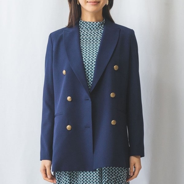 ナラカミーチェ（NARACAMICIE）/【NARACAMICIE】合繊ツイルダブルブレストジャケット