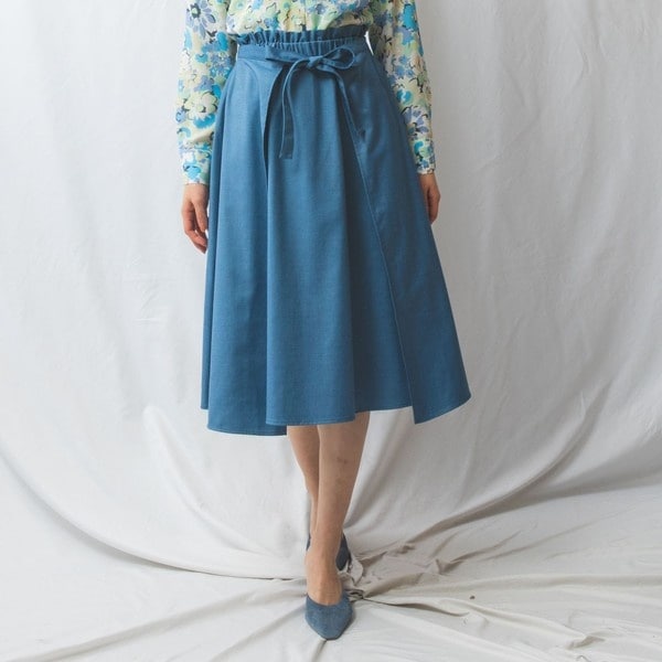 ナラカミーチェ（NARACAMICIE）/【NARACAMICIE】リボンラップフレアスカート